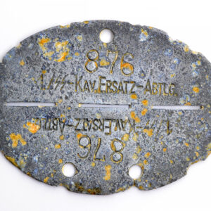 SS cavalry id tag from Czechia
