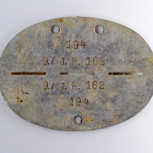 Inf.Rgt. 162 id tag from Narva