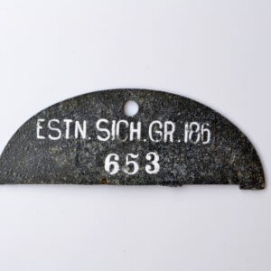 Estnische Sich.Gr. 186 id tag from Estonia